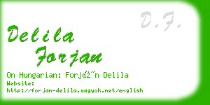 delila forjan business card